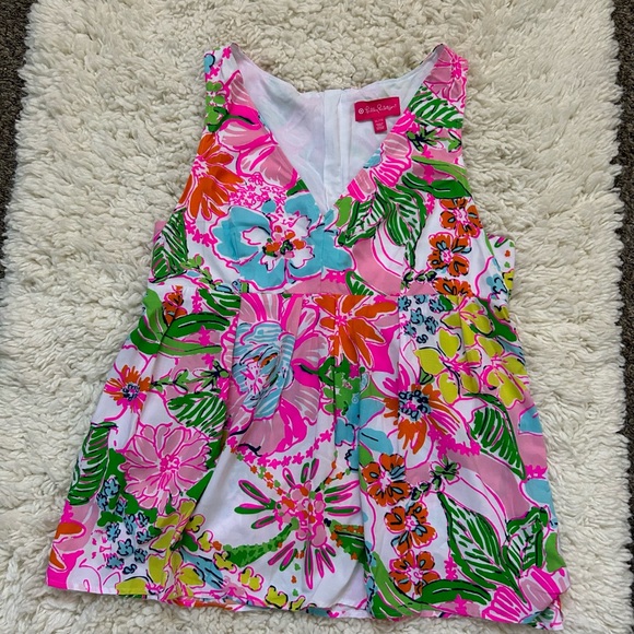 Iilly Pulitzer For Target Floral V-Neck Blouse Size XL - Picture 5 of 8